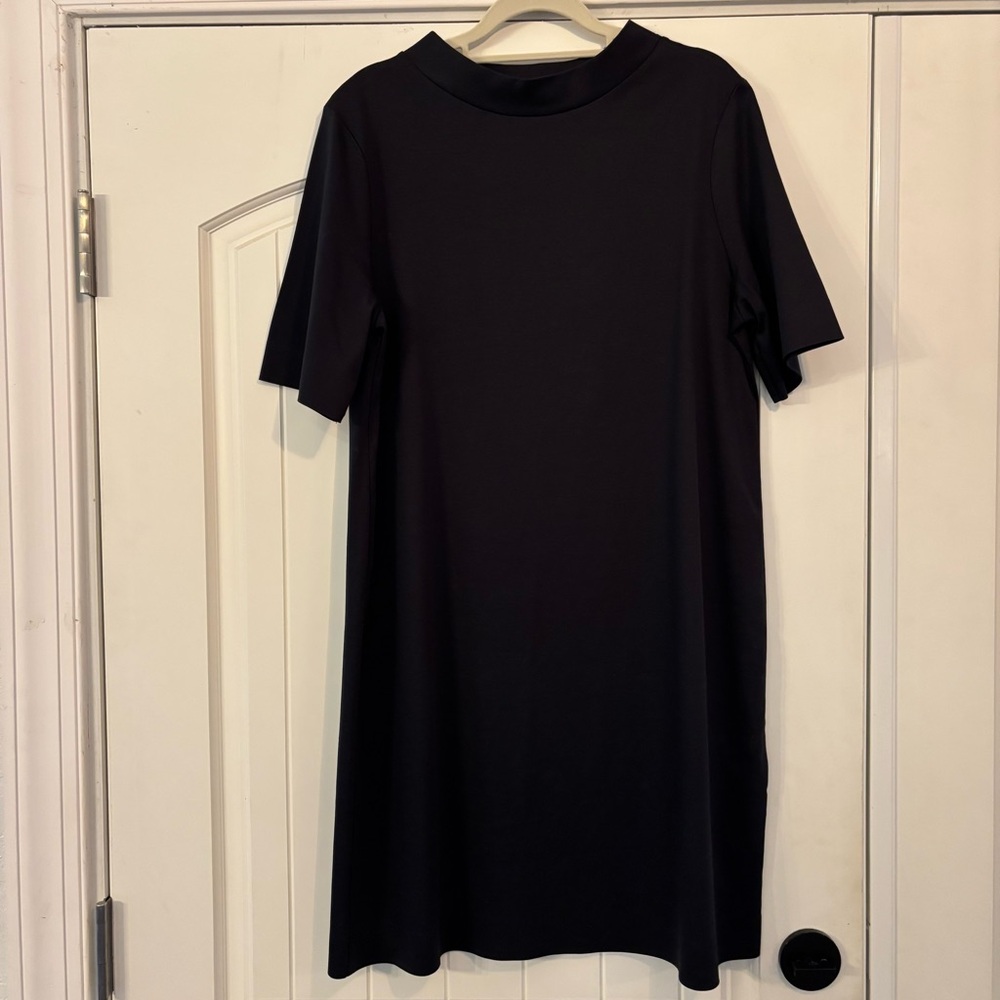 NWOT COS Boxy Mock Neck Dress in Black size Medium - Picture 2 of 9